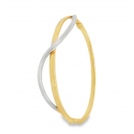Pre Owned 9ct Two Tone Bangle ZB880